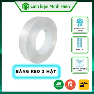Keo băng dính 2 mặt 3m trắng 1 cuộn 600gr, bản 3cm