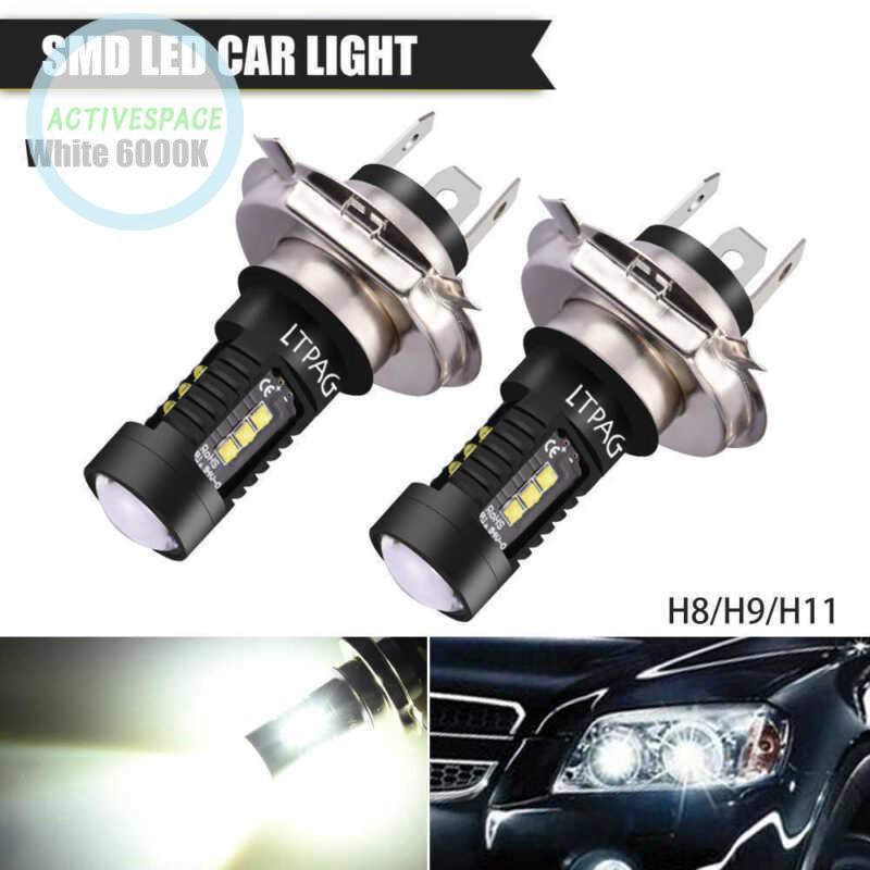 Set 2 đèn pha xe hơi H4 9003 60W 1800LM 6000K COB LED chuyên dụng