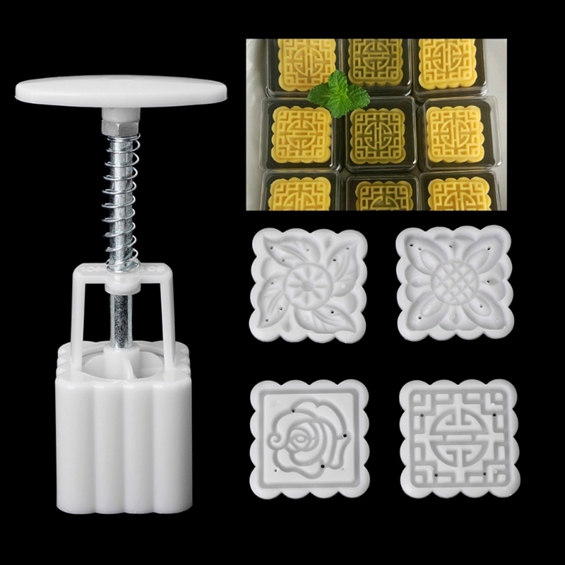 Khuôn Làm Bánh Trung Thu / Bánh Trung Thu Hình Vuông 50g DIY