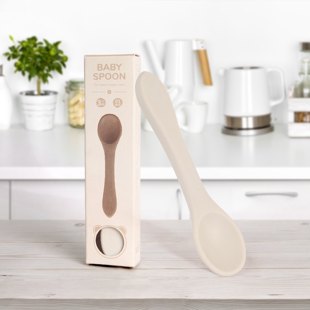 Thìa ăn dặm Silicone Tobé nhiều màu cho bé
