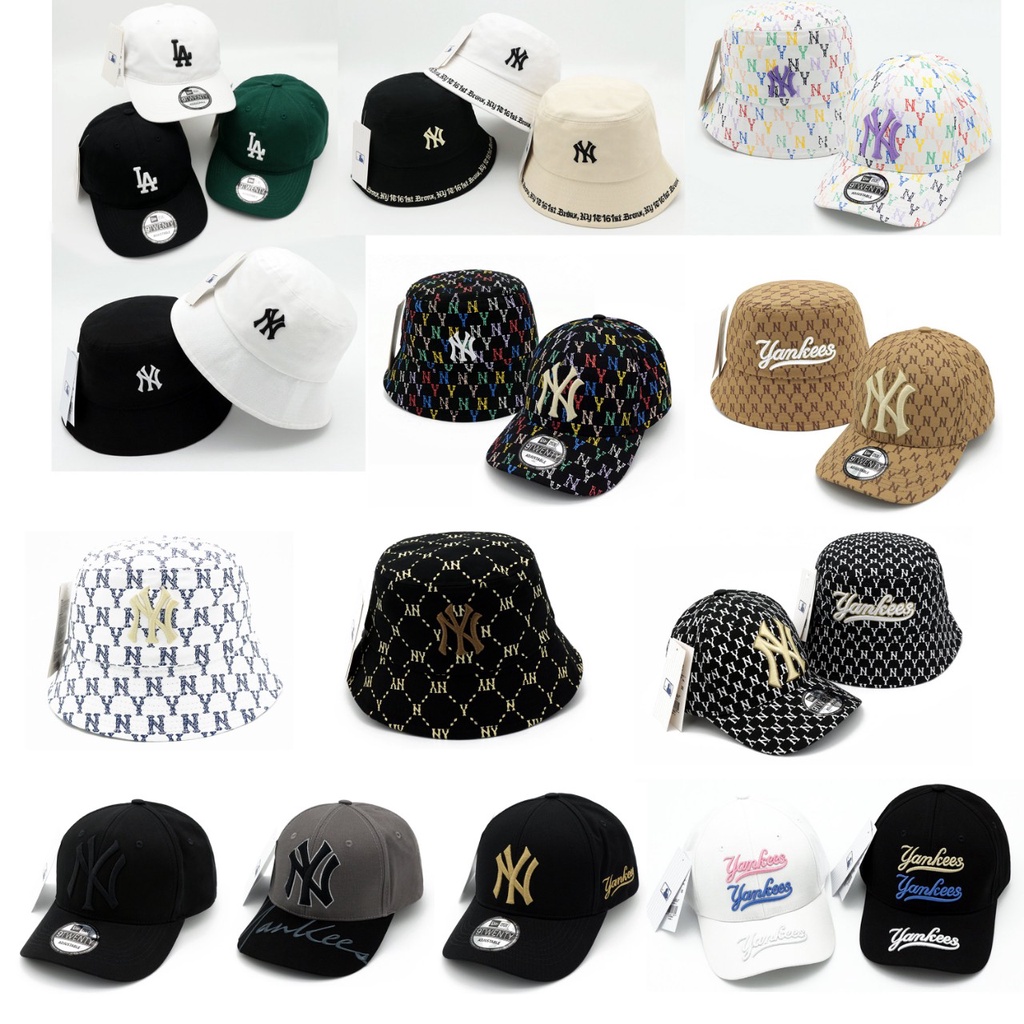 Nón MLB buket NY Yaness Monogram Full team mạc