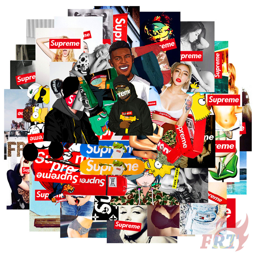 Set 100 Miếng Dán Chữ Supreme Cá Tính