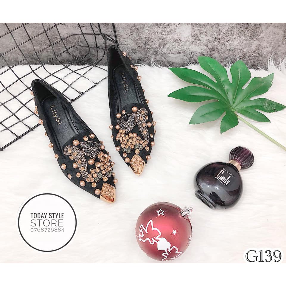 Giày lười nữ quảng châu sang trọng da mềm  G139