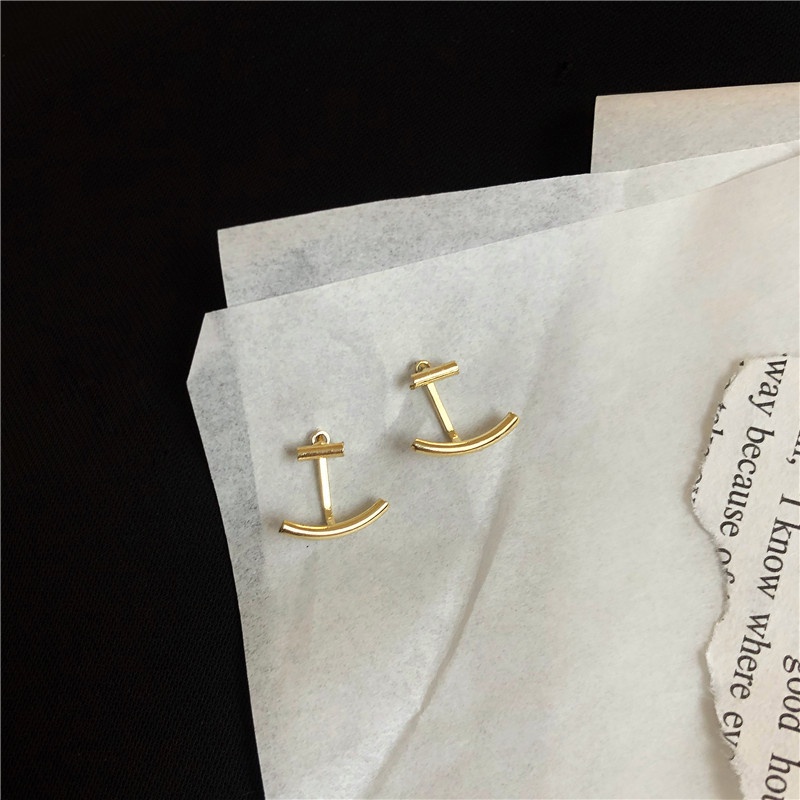 Khuyên Tai Mạ Vàng Hình Mặt Cười Thiết Kế Mới