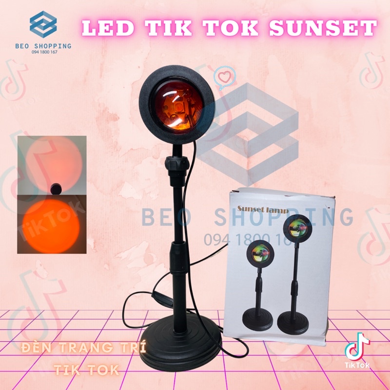 Đèn CẦU VỒNG HOÀNG HÔN Sunset Rose 4 màu, sunrise, sun light, rainbow tiktok, quay video