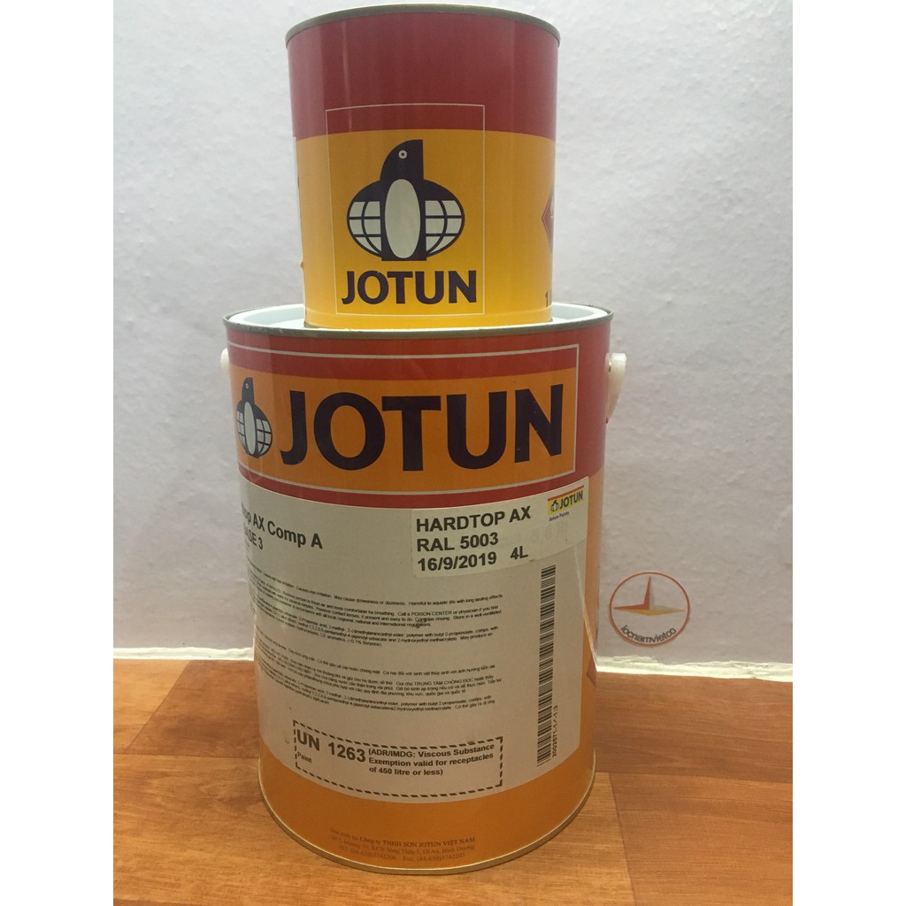 SƠN  EPOXY JOTUN HARTOP AX MÀU  XANH RAL 5003 5L/bộ