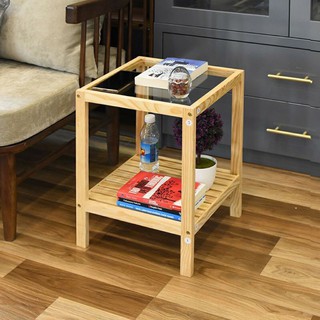 TAB, KỆ ĐẦU GIƯỜNG GỖ THÔNG  MỸ MẶT KÍNH CƯỜNG LỰC