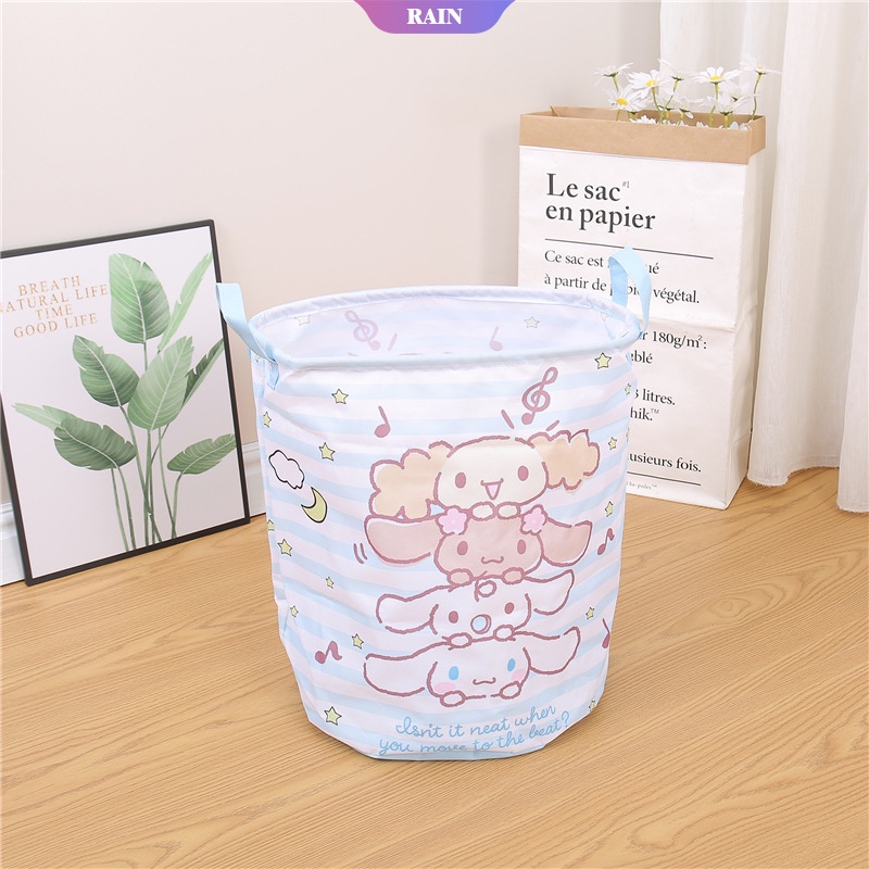 SANRIO Giỏ Đựng Quần Áo Bẩn Bằng Vải Oxford Họa Tiết Hoạt Hình Dễ Thương Chống Thấm Nước