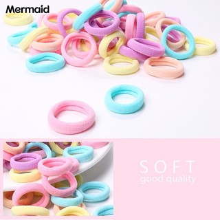 Set 100 Dây Cột Tóc Co Giãn Nhiều Màu Cho Bé Gái