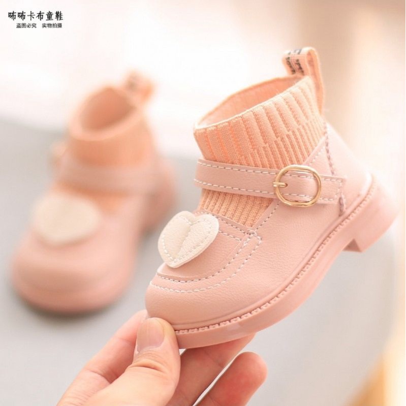 Giày búp bê bé gái-giày boot cao cổ cho bé gái-Hàng Quảng Châu full hộp