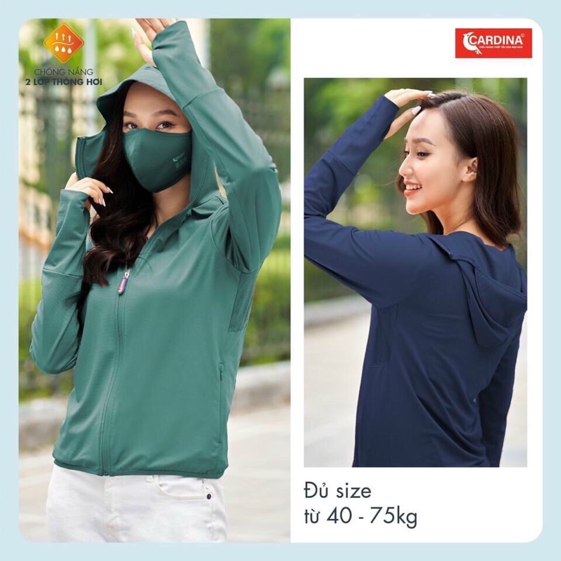 ÁO KHOÁC NẮNG THUN LẠNH 2 LỚP