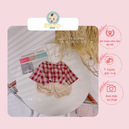 Set Mùa Hè Áo Kẻ + Quần đũi thô phong cách Hàn Quốc cho bé trai 8-18kg