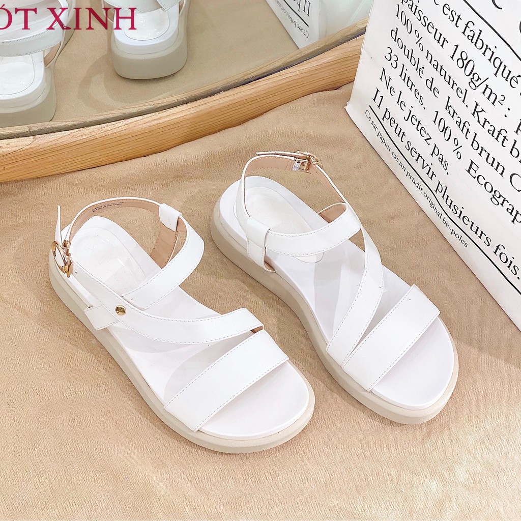 Sandal Chéo Gót Xinh GX296 Đế Bằng Cao 2cm