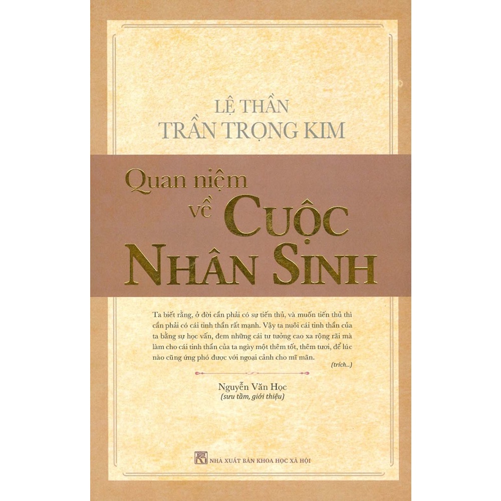 Sách - Quan Niệm Về Cuộc Sống Nhân Sinh