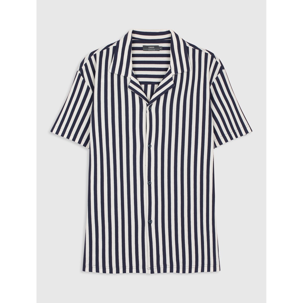 [Mã WABRCW giảm 40k đơn 99k] Áo sơ mi nam tay ngắn họa tiết kẻ sọc CANIFA 8TH20C001 | BigBuy360 - bigbuy360.vn