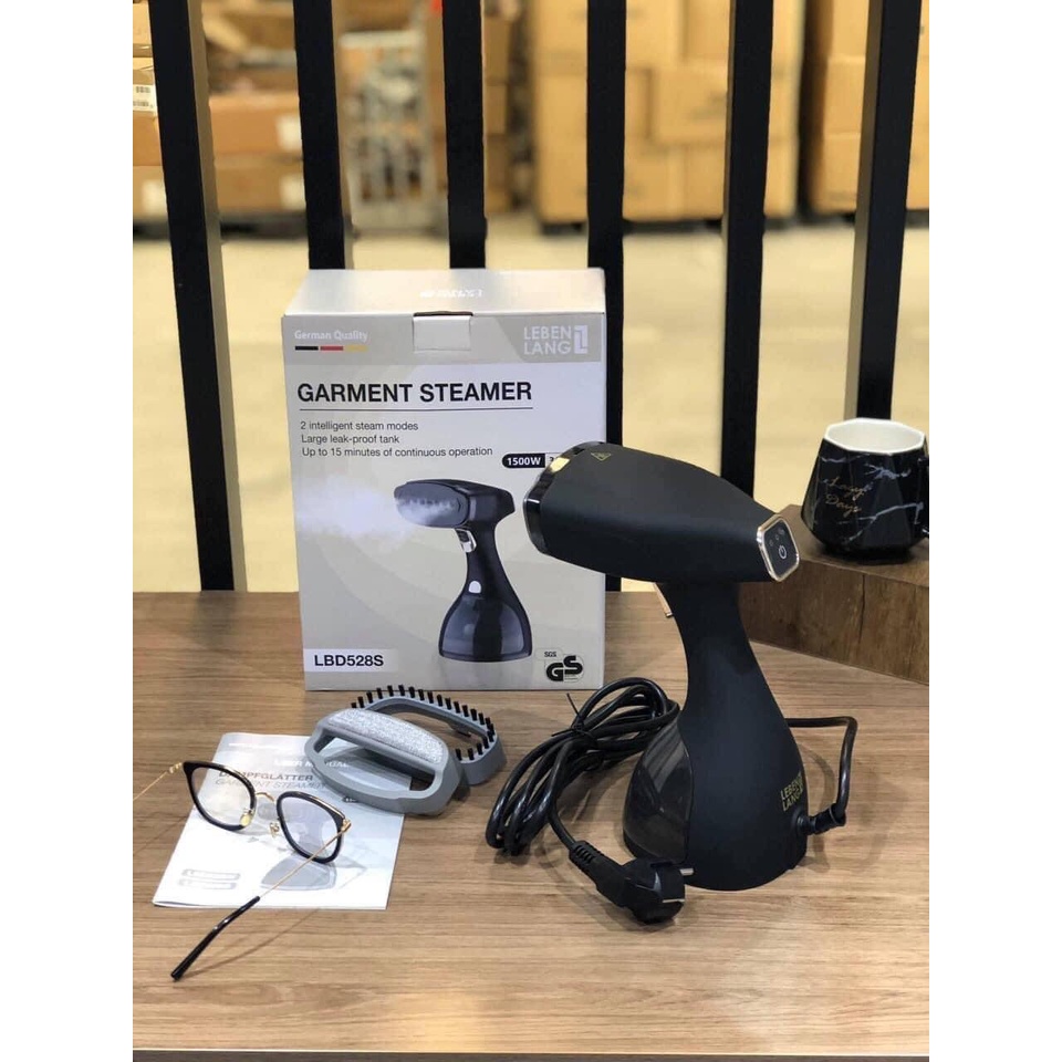 Bàn là hơi nước cầm tay LEBENLANG LBD528 công suất 1500W - 300ML, Hàng chính hãng bảo hành 2 năm - tặng kèm bao tay