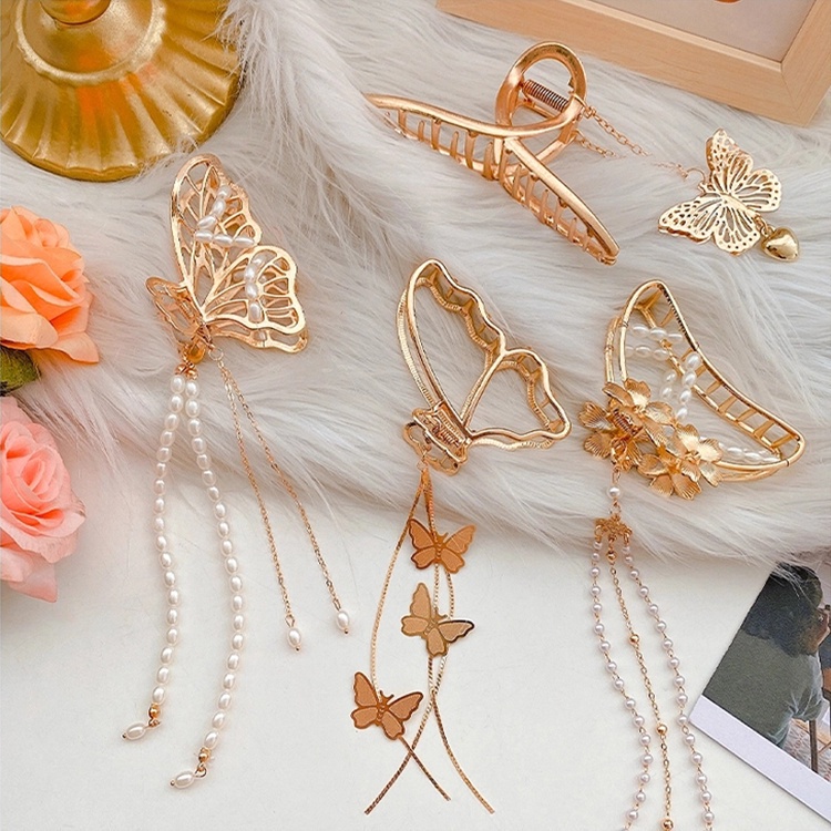 Kẹp tóc hợp kim thiết kế đục lỗ đơn giản thời trang cho nữ
