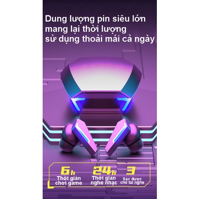 Tai nghe bluetooth 5.2 gaming M10 tai phone không dây thể thao nghe nhạc nhét tai chơi game không độ trễ chống ồn