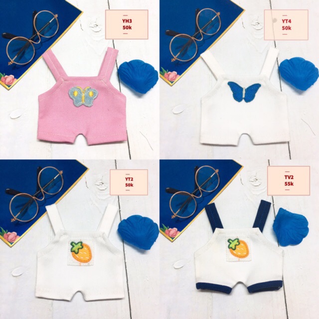 [outfit doll 20cm] Yếm thun co giãn 4 chiều