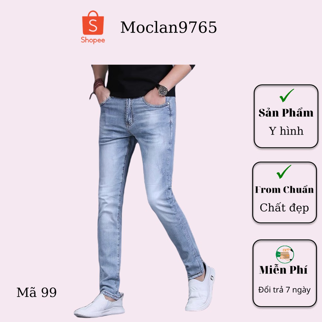 Quần jean nam cao cấp, chất liệu bò ( jean ) mềm mịn, from chuẩn, có nhiều mẫu đi kèm Moclan65