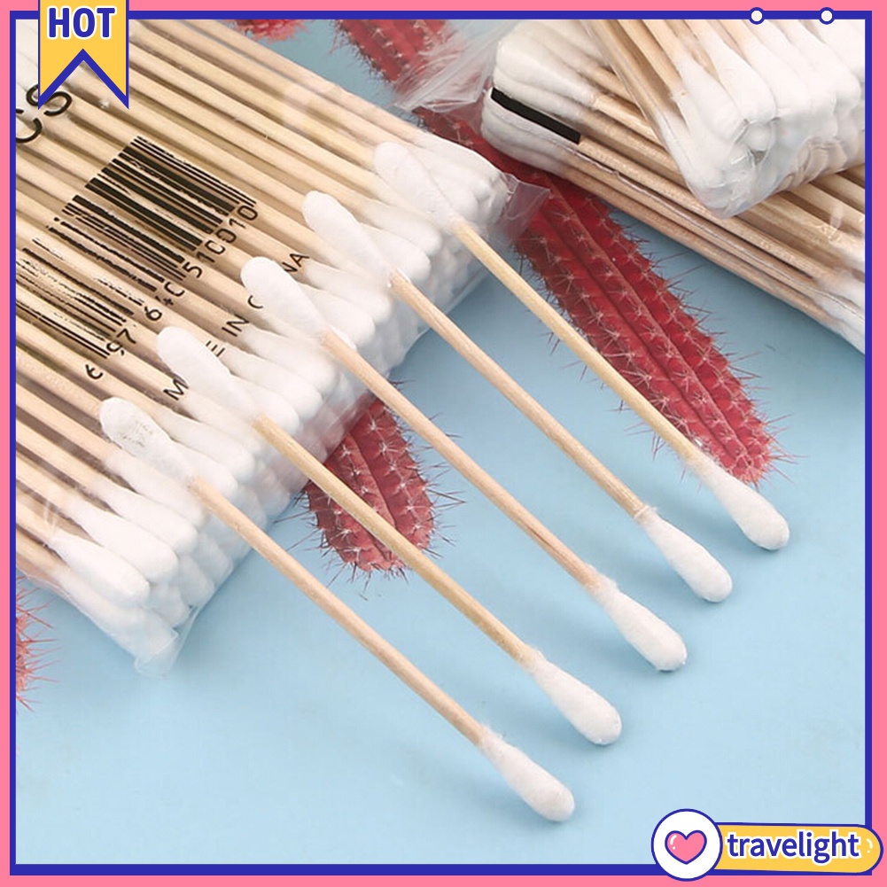 [Hàng mới về] Túi 100 tăm bông thân gỗ đa năng