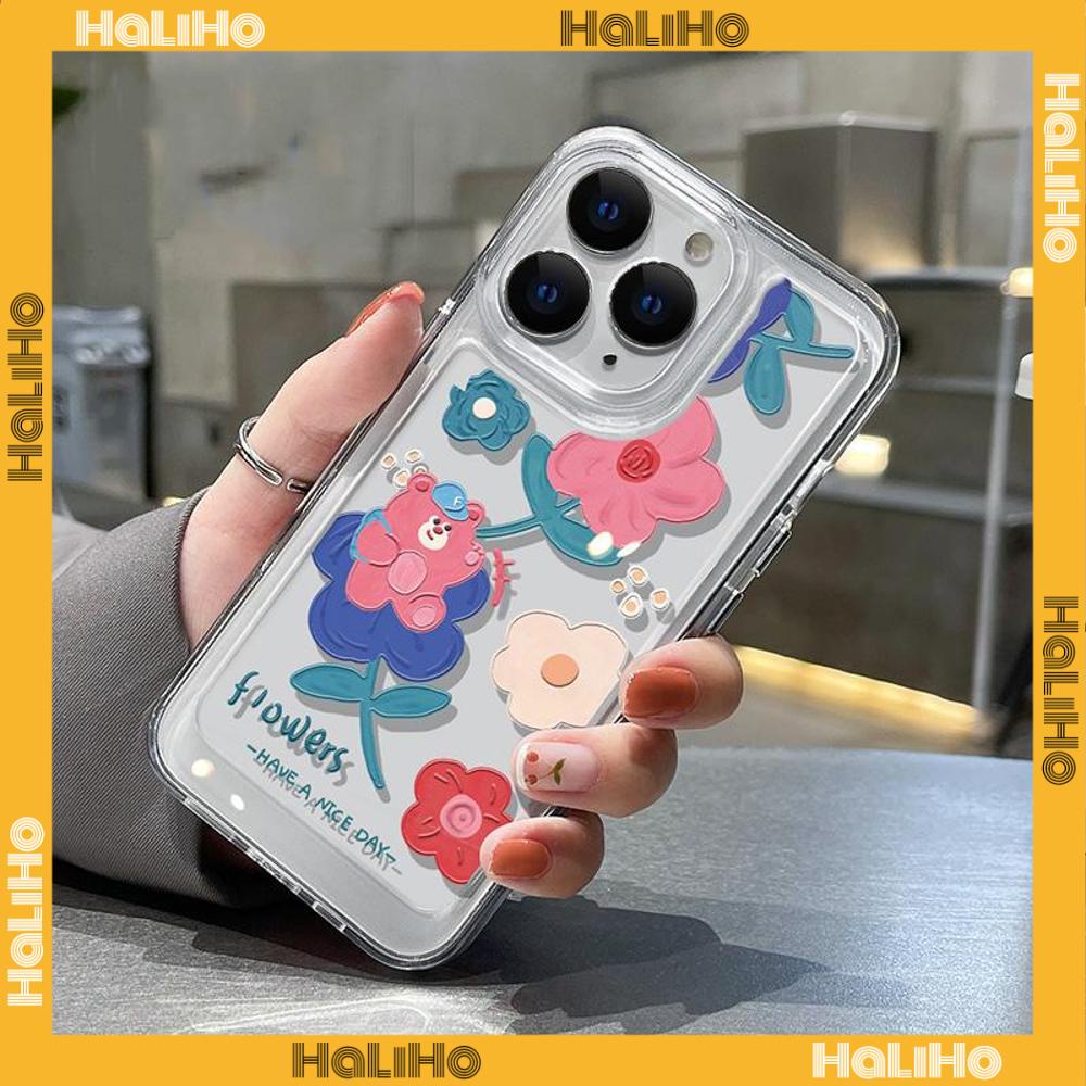 iPhone Case HD Acrylic Hard Case High Clear Metal Button Protection Camera Shockproof Painting Flowers Compatible with iPhone 14 Pro Max 14 Plus 13 Pro Max 12 Pro Max 11 XR 7Plus