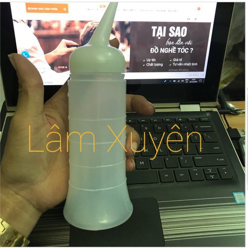 Bình châm thuốc có vạch chia, bình xịt tra thuốc dập tóc 😍 FREESHIP 😍 nhỏ gọn , tiện lợi, chuyên dụng cho salon[tận gốc]