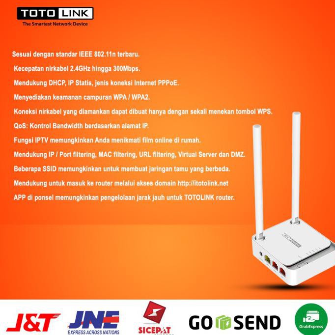 Bộ Phát Sóng Wifi Không Dây Mini 300mbps Totolink N200Re V5