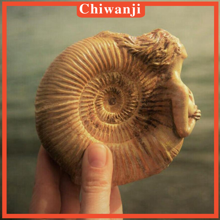 Tượng Điêu Khắc Hình Phụ Nữ Ammonite Bằng Nhựa Resin Dùng Trang Trí