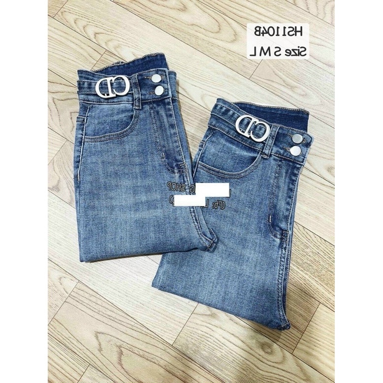 Quần jean nữ xanh trơn cao cấp - Chất liệu Denim, co dãn tốt (Hàng chuẩn form) Thời Trang Nam Nữ Gemini KVC5058