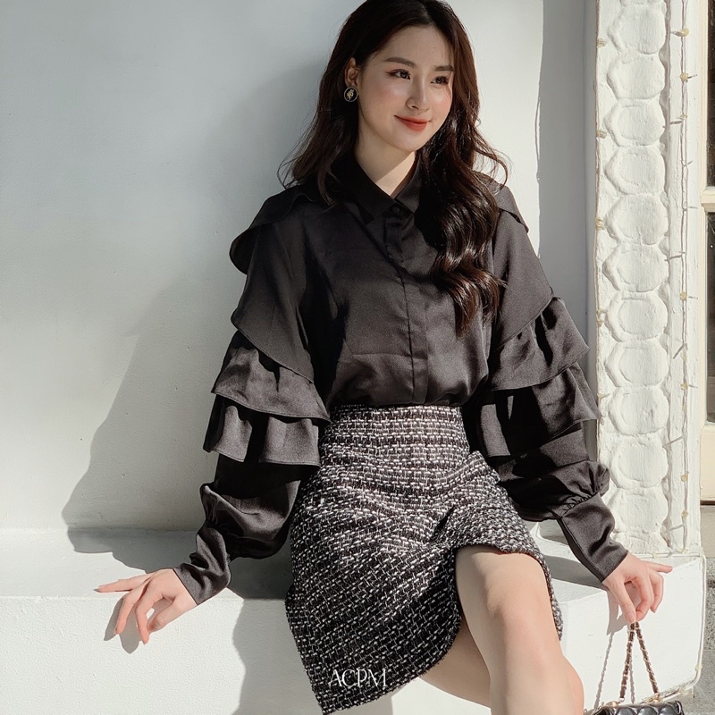 Roly Tweed Skirt / Chân váy tweed dáng chữ A | BigBuy360 - bigbuy360.vn
