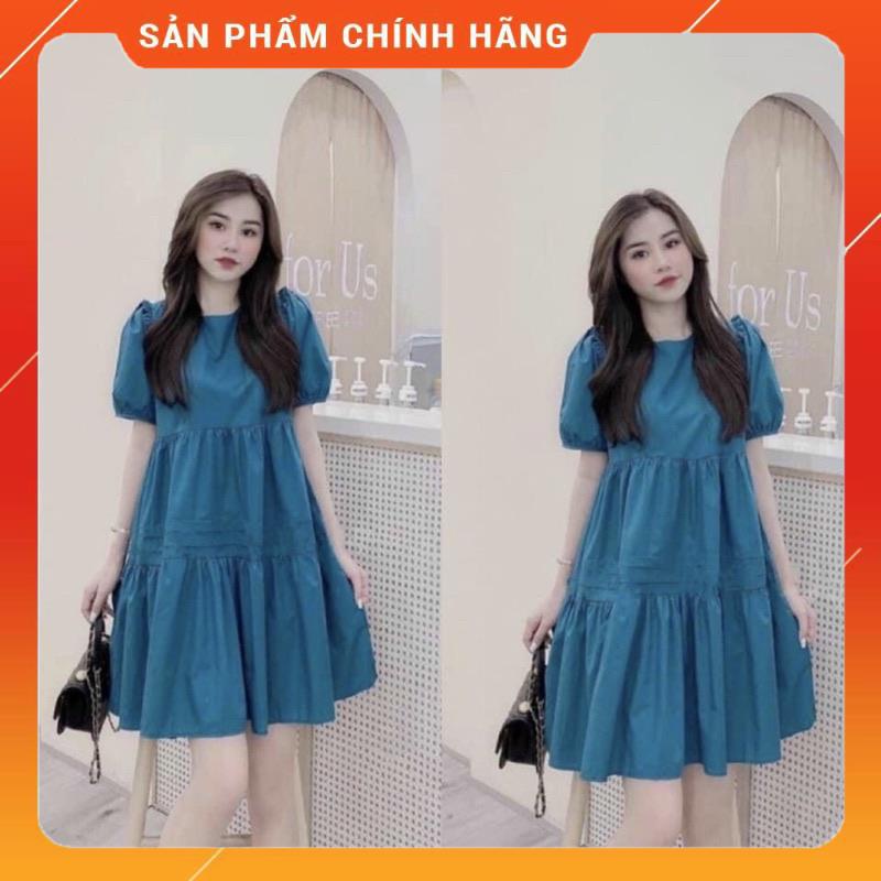 Váy Bầu Hàng quảng Châu ,dáng xuông 3 tầngphong cách Hàn Quốc siêu xinhsiêu thoáng mát thấm hút mồ hôifreesize