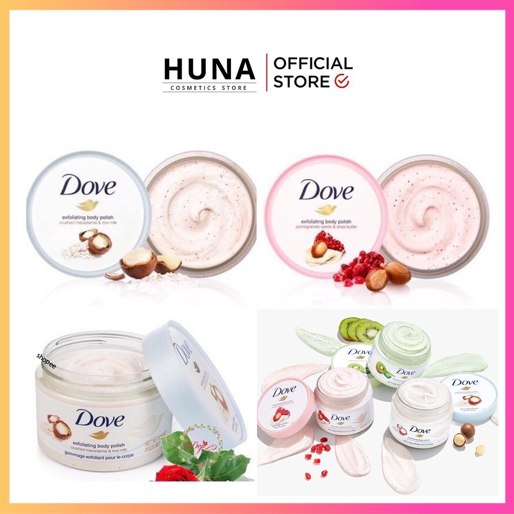 (Bill Mỹ) Tẩy Da Chết Toàn Thân Dove Exfoliating Body Polish - Mềm mịn da, không bị rát, đau da, sáng da TDC body