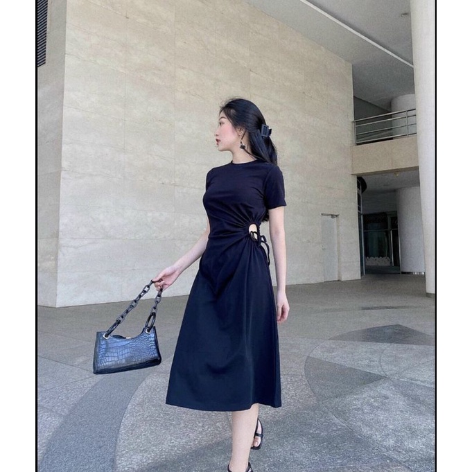Đầm midi rút eo ( ảnh thật) | BigBuy360 - bigbuy360.vn