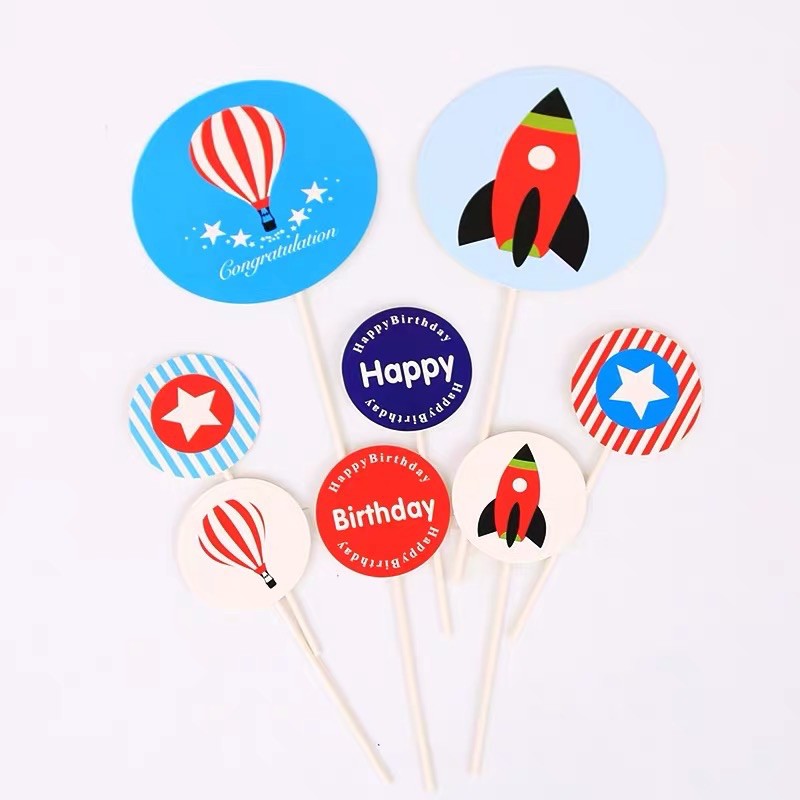 5 set cắm giấy tên lửa khinh khí cầu-Q2956