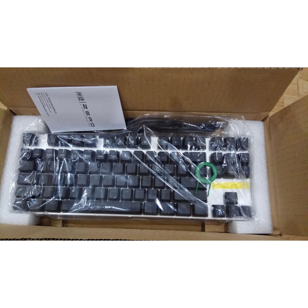 🔜 Bàn Phím Cơ Zero E-Sports Gaming Gear Led Rainbow TKL 87 phím Blue SW ( ĐEN )