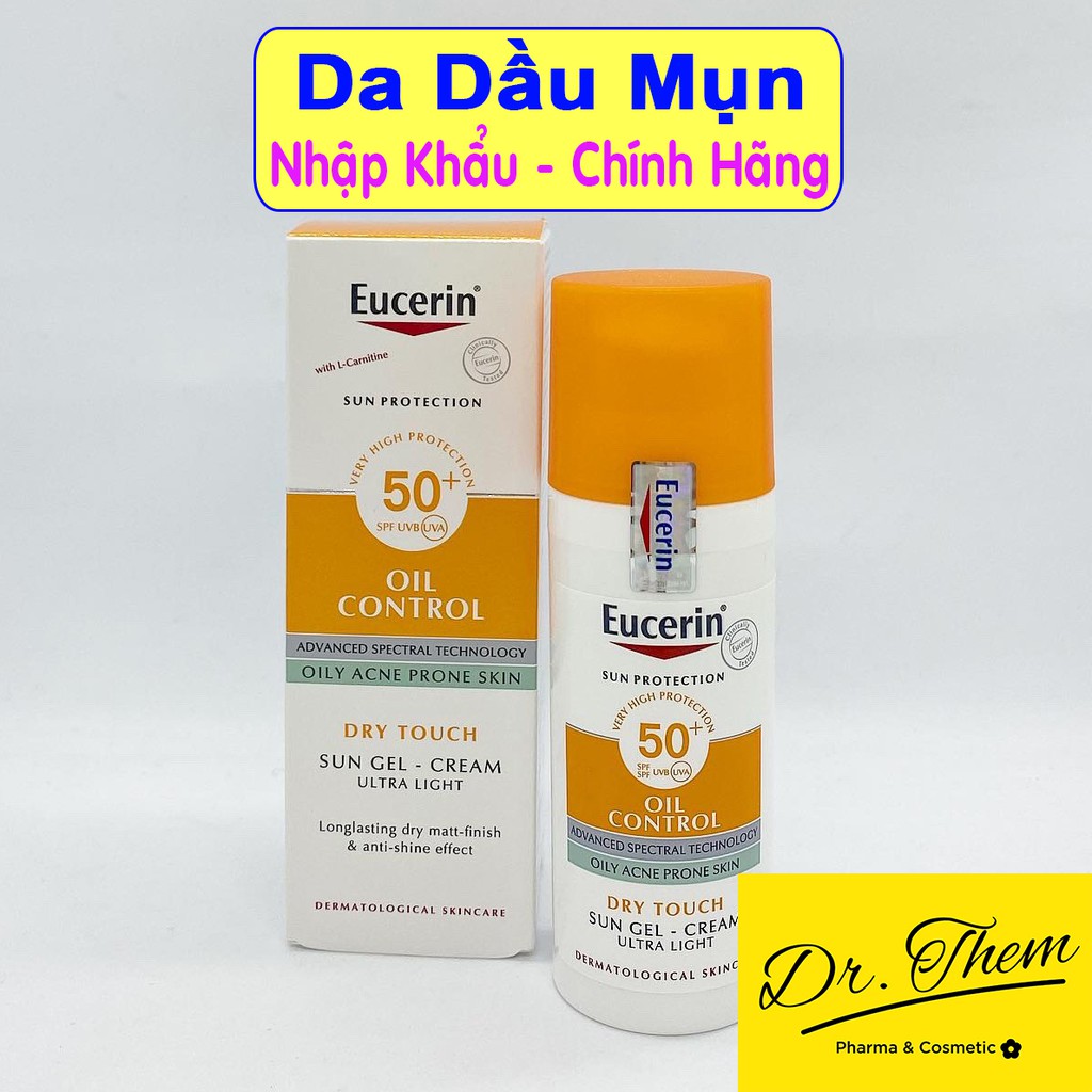 ✅[CHÍNH HÃNG] Kem Chống Nắng Eucerin Cho Da Dầu Mụn Eucerin Sun Gel-Cream Dry Touch Oil Control SPF50+ 50ml - Giảm Nhờn | BigBuy360 - bigbuy360.vn