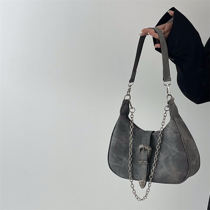 Túi Xách Đeo Vai Phối Dây Xích Phong Cách Thời Trang Retro Dành Cho Nữ