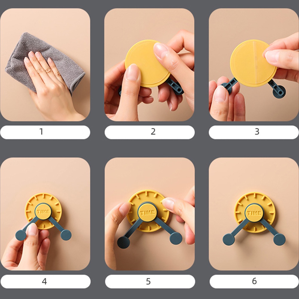 Bộ 1/4 Móc Treo Đồ Dán Tường Không Cần Khoan Tiện Dụng Tiết Kiệm Không Gian