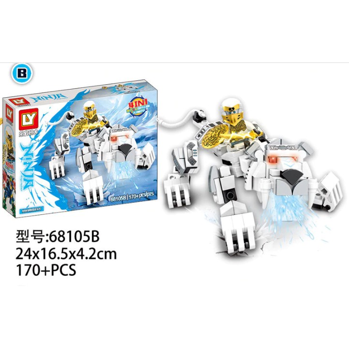 lego xếp hình lắp ráp bộ tứ linh truyền thuyết 4in1