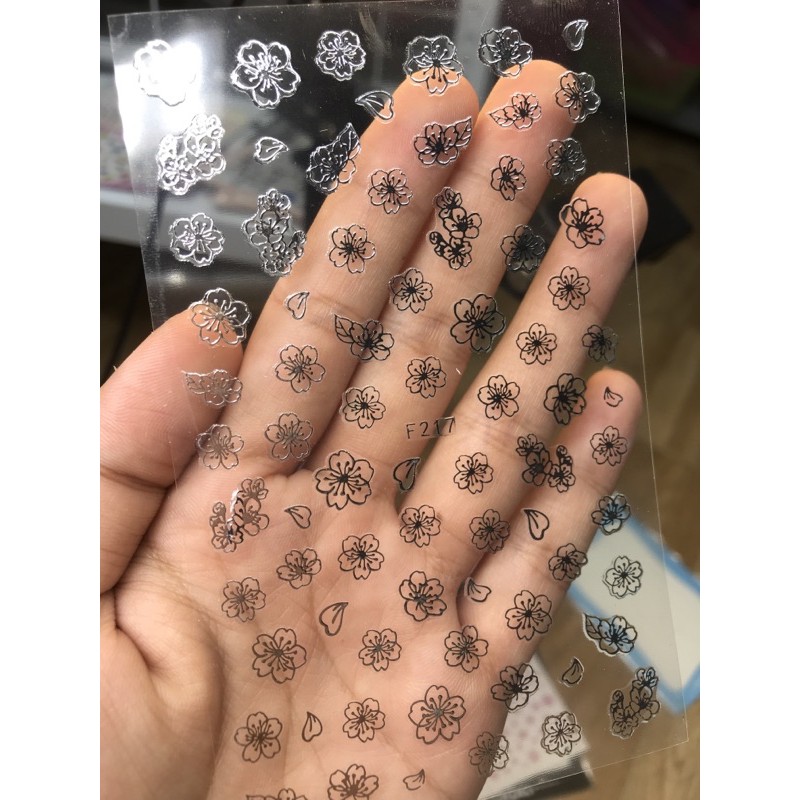 Mẫu dán Hoa (3), stick dán móng tay