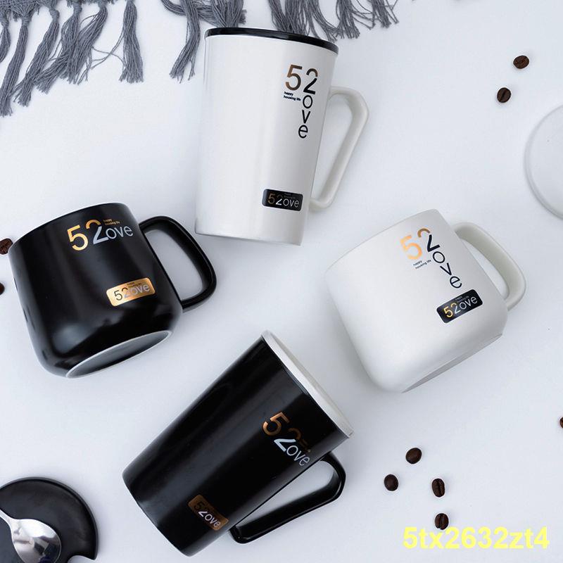 Đơn giản cặp đôi sáng tạo cốc có nắp sứ cà phê 520 nướcqw