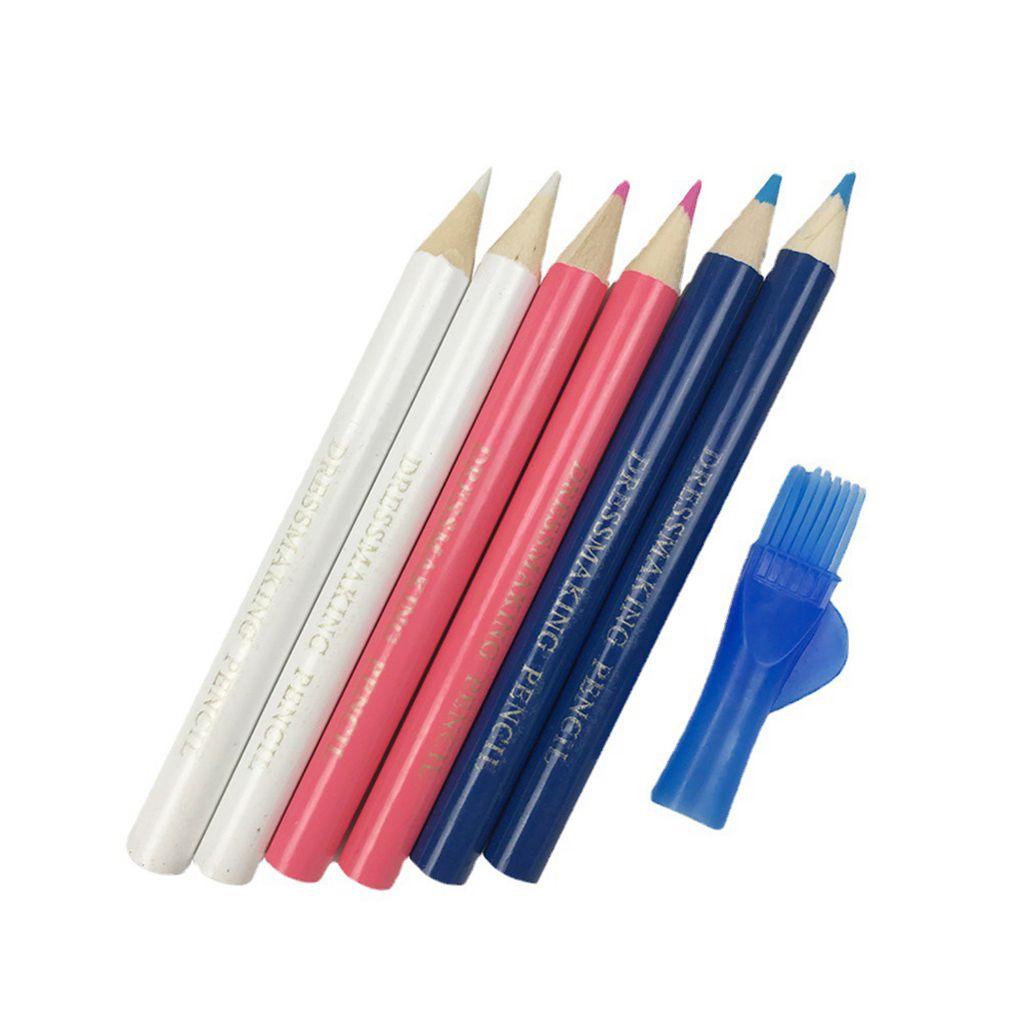 Set 3 Bút Chì Vải Màu Đỏ Trắng Kèm Nắp Cọ Vẽ Sáng Tạo