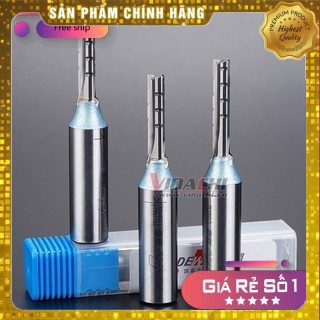 Mũi cắt cnc tideway 3 cánh cốt 12,7mm - mũi cắt cnc tideway 3 cánh cốt cắt sâu, không bám gỗ giúp đẩy mũi khoan nhẹ