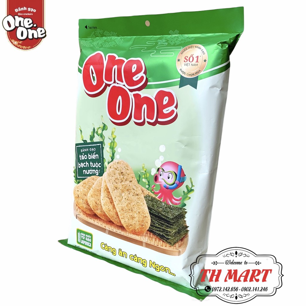 bánh gạo one one - vị phô mai ngô / tảo biển bạch tuộc nướng / vị bò nướng / vị ngọt dịu