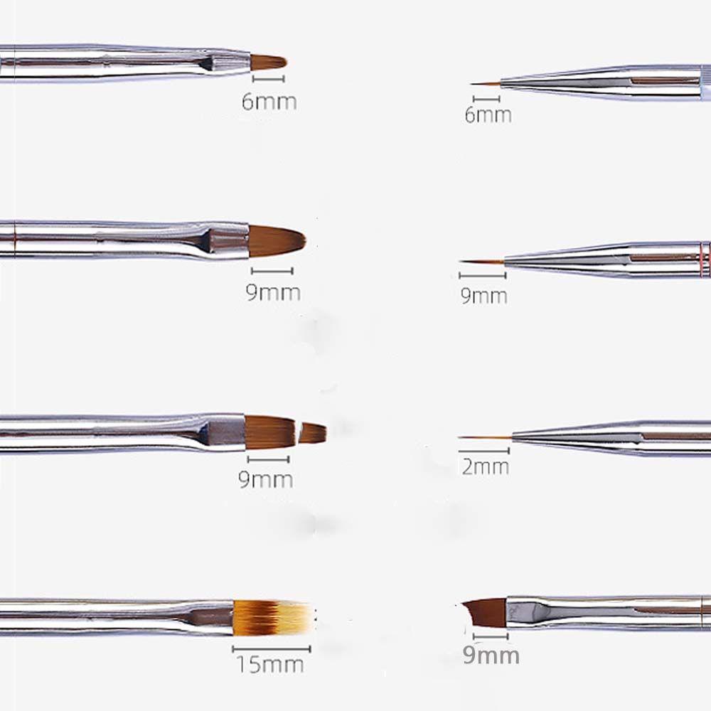 QQMALL Cọ Vẽ Móng Hai Đầu Chuyên Nghiệp Cho Salon