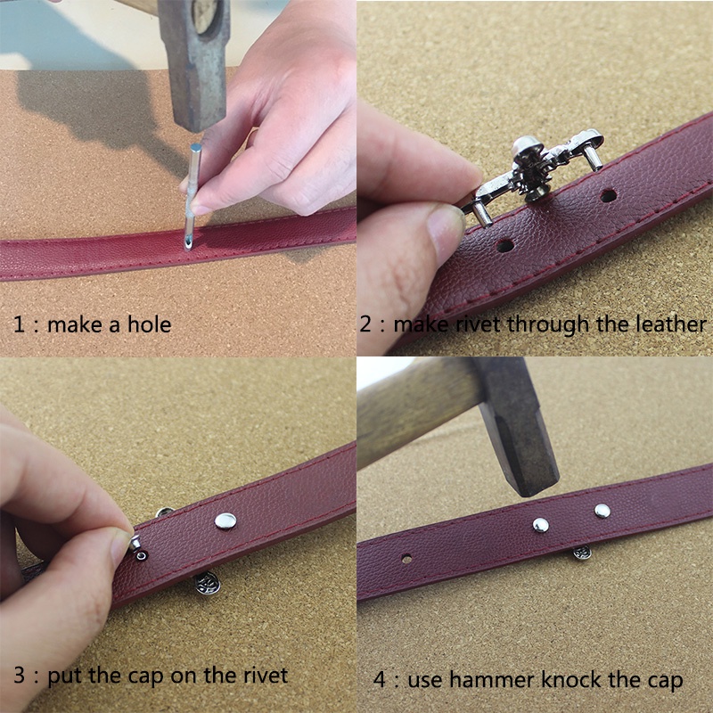 Đinh Tán Hình Đầu Lâu Động Vật Bằng Da Phong Cách Punk Rock Trang Trí Đồ Thủ Công/Đi Club