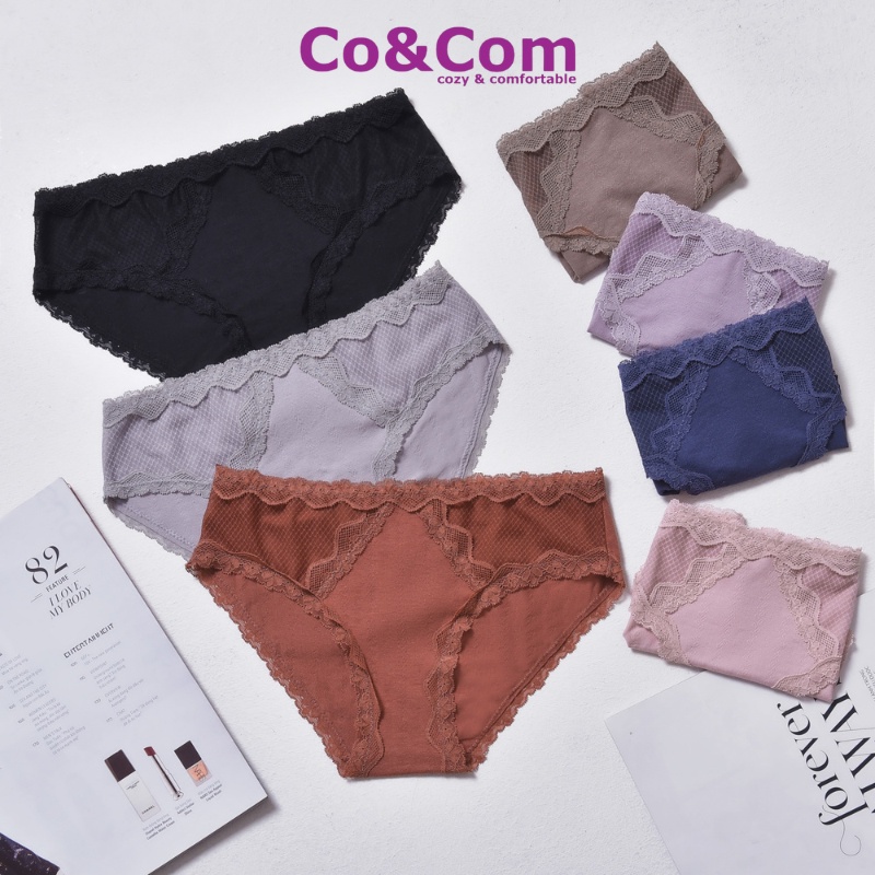 Quần lót nữ cotton kháng khuẩn cao cấp CoandCom, quần xì nữ mềm mịn, co giãn, thoáng mát, tôn dáng quyến rũ