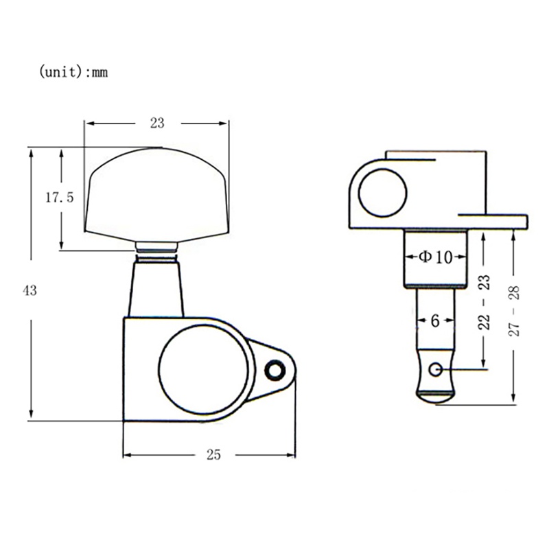 Bộ 6 Núm Vặn Điều Chỉnh Dây Đàn Guitar Điện / Acoustic 3L3R