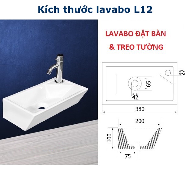 Lavabo mini, châụ rửa mặt nhỏ treo tường hoặc để bàn dùng cho không gian chật hẹp